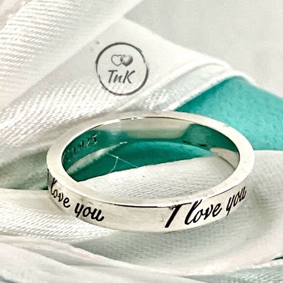 Tiffany & Co. Retired Notes "I Love You" Ring - Sterling Silver - Size 5 - Picture 14 of 16